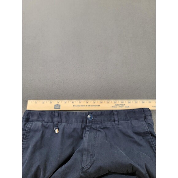 Hugo Boss BOSS Pants Mens 34R Navy Stretch Cotton Chino Flat Front Dress Casual - Picture 5 of 16